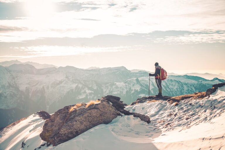 Man on mountaintop